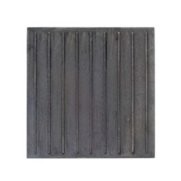 Grooved cast iron fireback for fireplaces –  Dimensions: cm 49-x-50-x-08