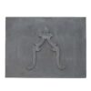 Decorated cast iron fireback Lily