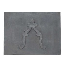 Decorated Fireback plate LILY 80 x 60