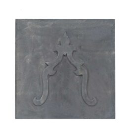 Decorated Fireback plate LILY 60 x 60