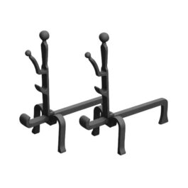 Pair of cast iron andirons