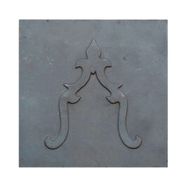 Decorated Fireback plate LILY 60 x 60