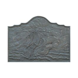 Decorated cast iron Sailing Ship Fireback for fireplace CM.100×74 H SP. 2