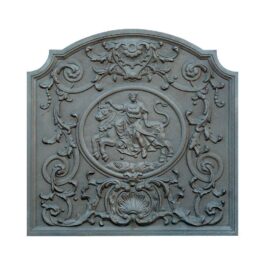 Decorated Cast iron fireback Dame – Dimensions cm 80 x 80 h x 2