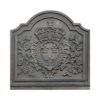 Decorated Cast iron fireback Royal Lily