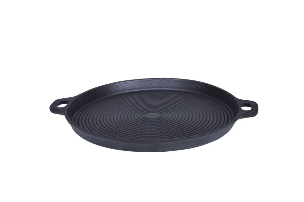 PAN ROUND Ø 34 CM. HEIGHT 3 CM. WITH BLACK ENAMELLED