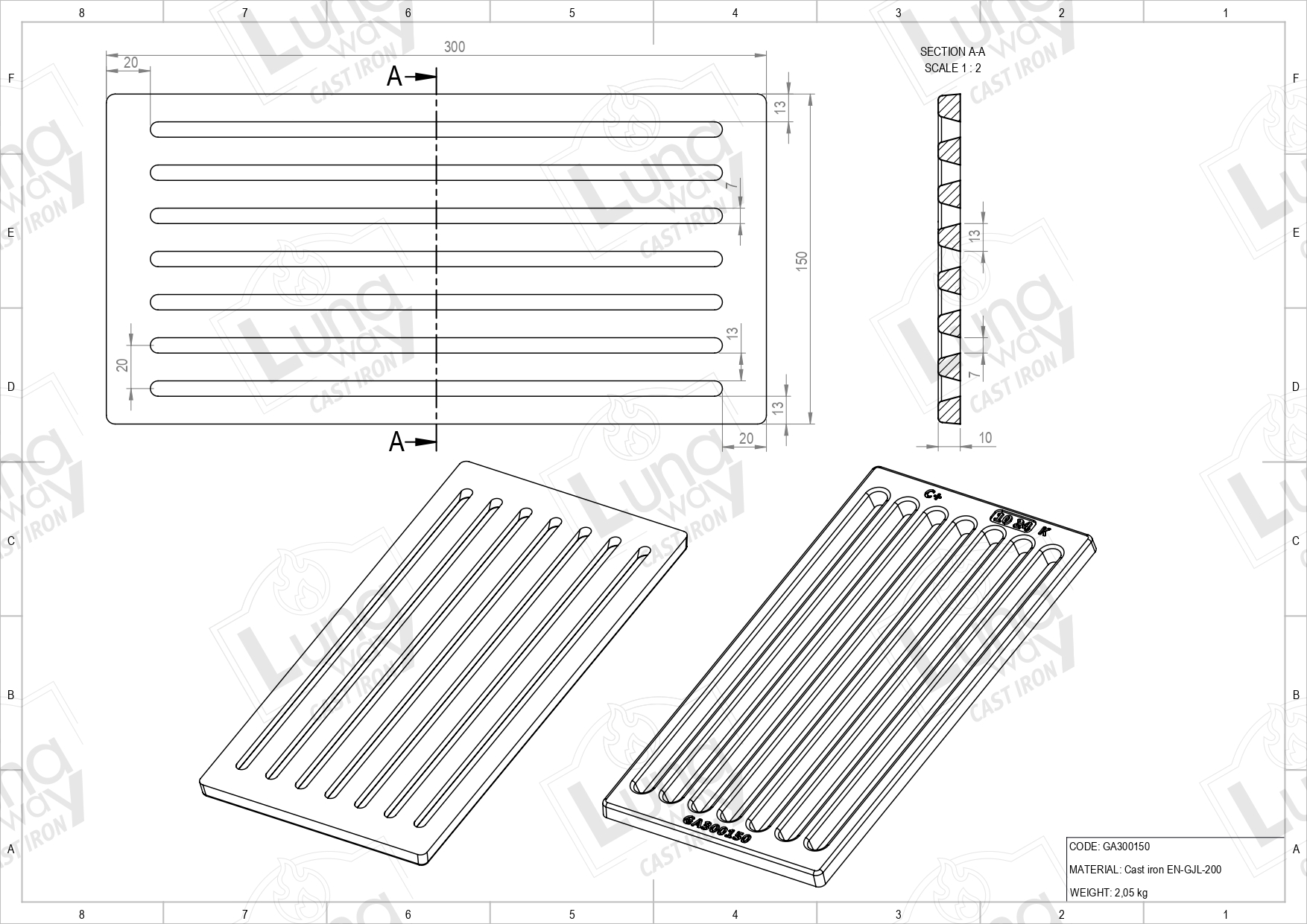 Fireplace grate cm 30 x 15 - Image 4
