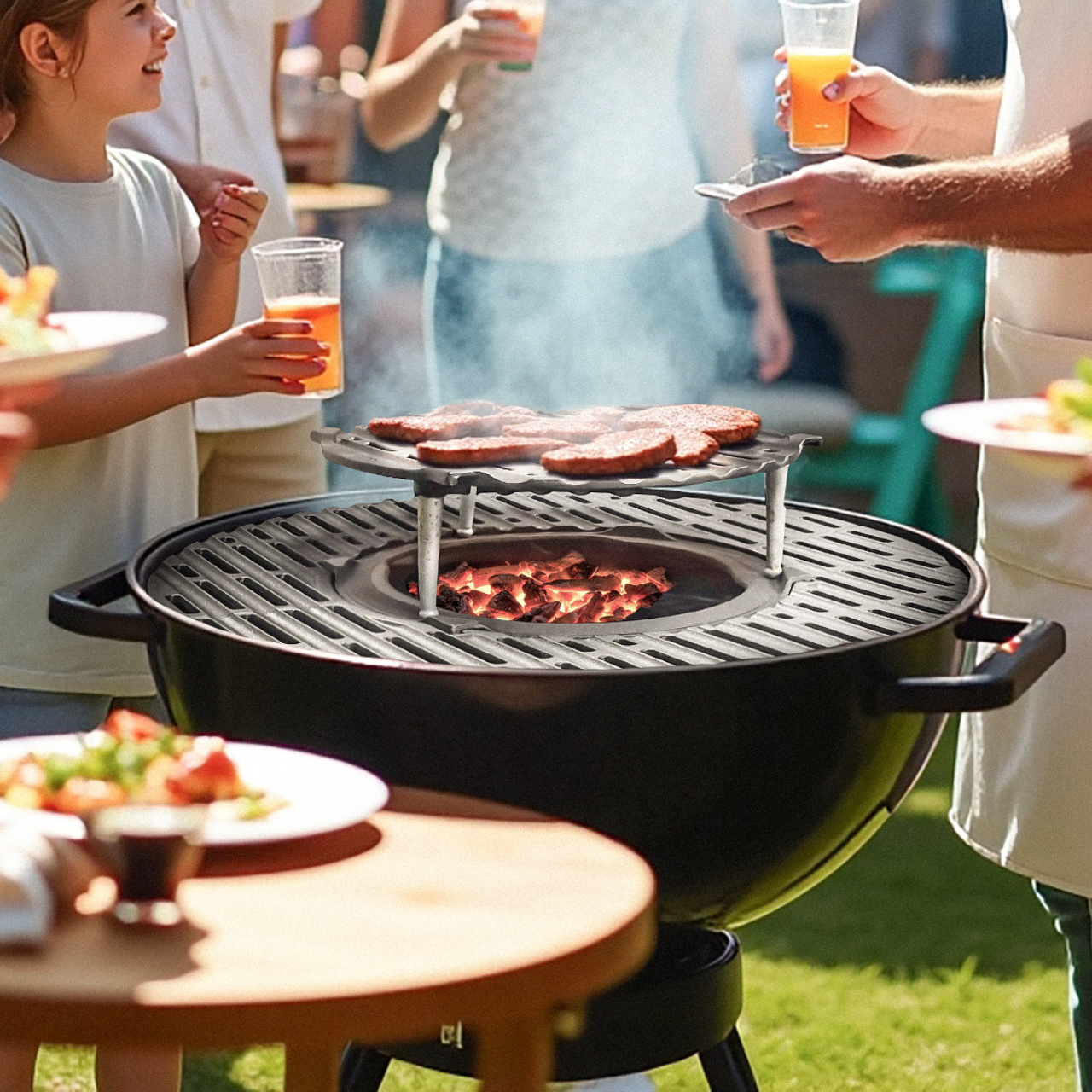 Modular Cast Iron Circular BBQ Grill - Image 5