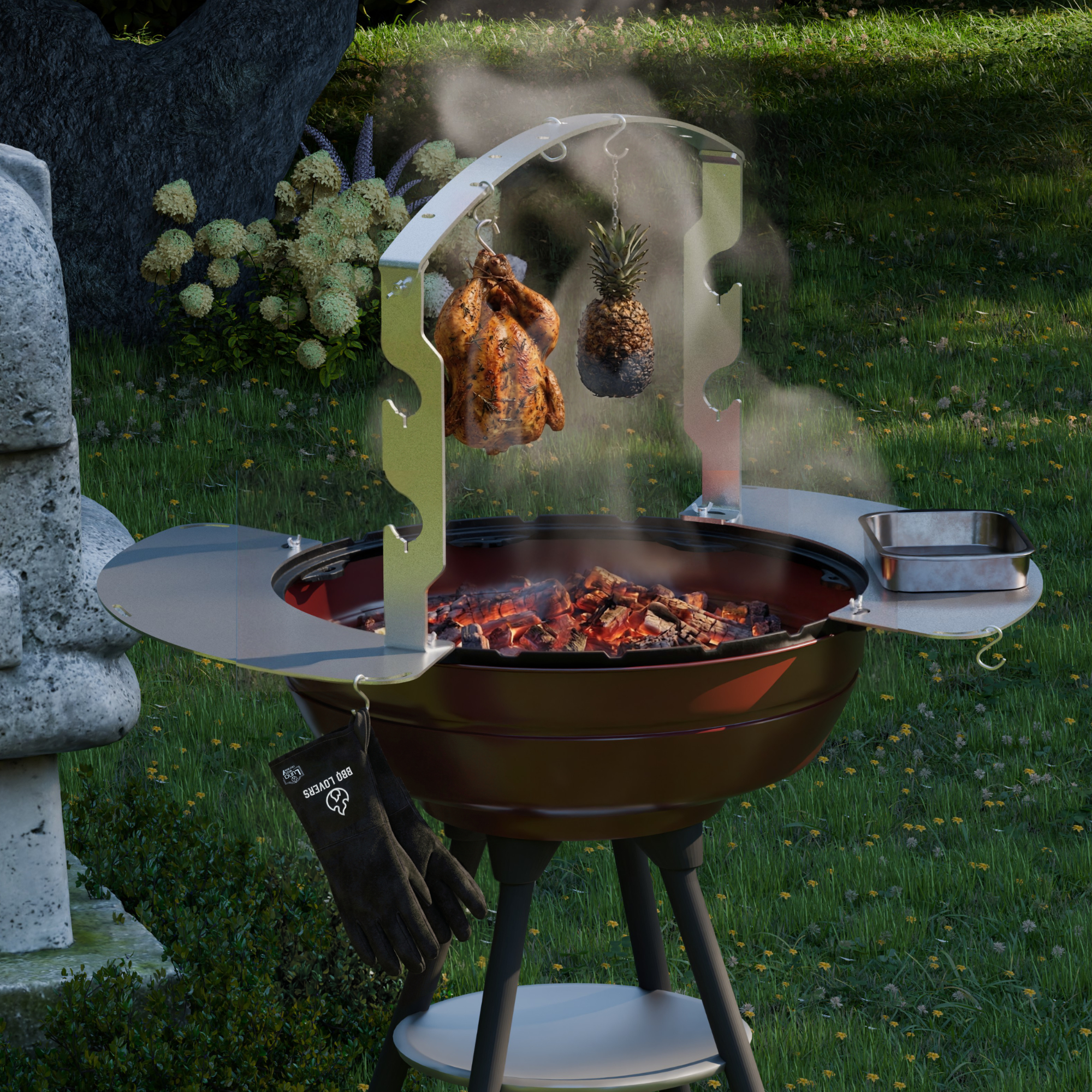 BBQ ARCH 545 - Skewer Arch and Hanging Cooking BBQ - Image 3