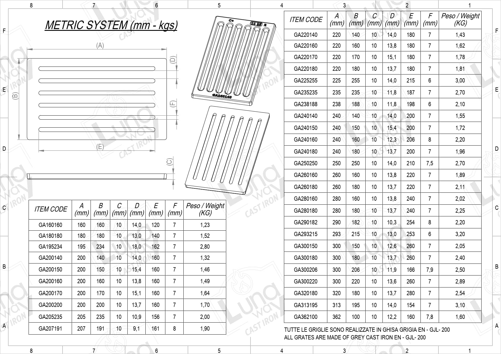 Cast iron ash grate – various sizes - Image 2