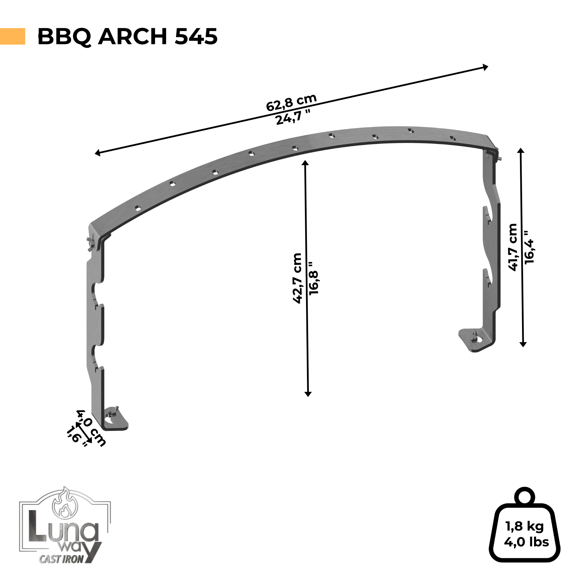 BBQ ARCH 545 - Skewer Arch and Hanging Cooking BBQ - Image 2